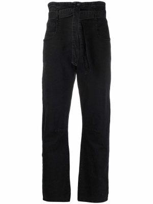

High-rise belted-waist jeans, PINKO High-rise belted-waist jeans