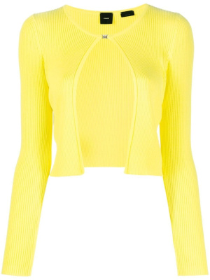 

Open-front ribbed-knit cardigan, PINKO Open-front ribbed-knit cardigan