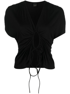 

Cut-out V-neck blouse, PINKO Cut-out V-neck blouse