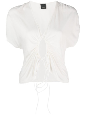 

Cut-out ruched blouse, PINKO Cut-out ruched blouse