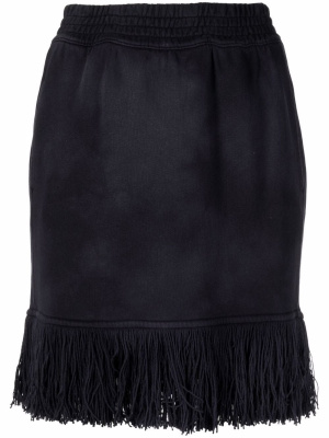 

Fringed-hem high-waist skirt, PINKO Fringed-hem high-waist skirt