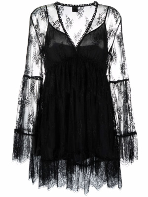 

Lace-overlay dress, PINKO Lace-overlay dress