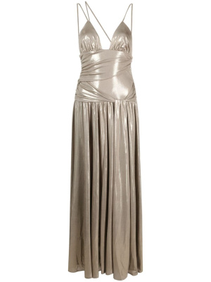 

Lamé flared long dress, PINKO Lamé flared long dress