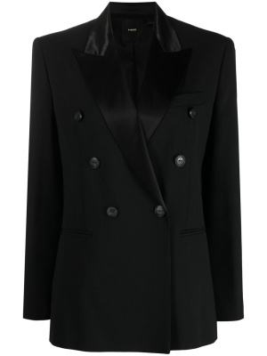 

Satin-lapel double-breasted blazer, PINKO Satin-lapel double-breasted blazer