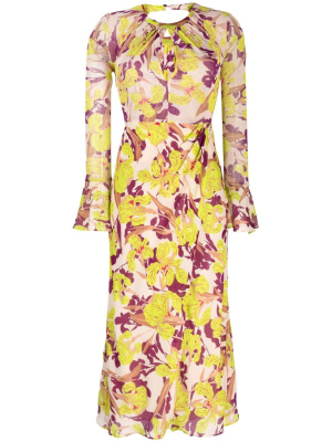 

Regeneration floral-print midi dress, PINKO Regeneration floral-print midi dress