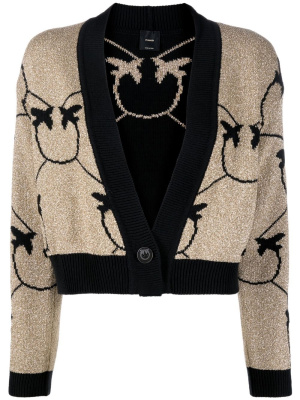 

Open front logo pattern cardigan, PINKO Open front logo pattern cardigan