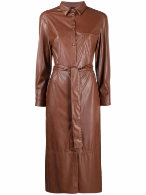 

Tied-waist long-sleeve shirtdress, PINKO Tied-waist long-sleeve shirtdress