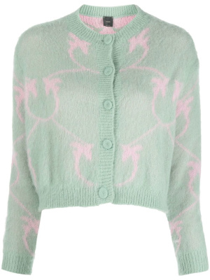 

Intarsia-logo cardigan, PINKO Intarsia-logo cardigan