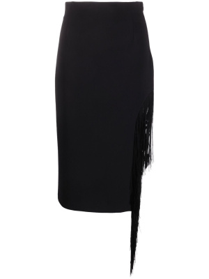 

Fringe-trim pencil skirt, PINKO Fringe-trim pencil skirt