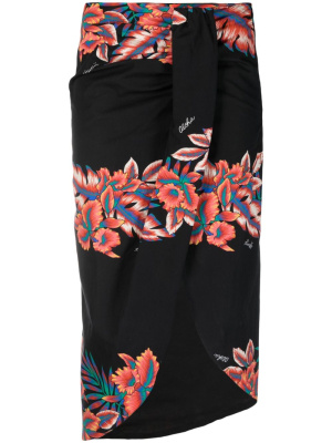 

Floral-print wrap skirt, PINKO Floral-print wrap skirt