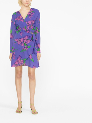 

Floral-print wrap dress, PINKO Floral-print wrap dress