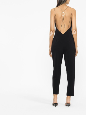 

Strap-detail cropped jumpsuit, PINKO Strap-detail cropped jumpsuit