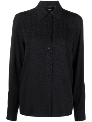 

Monogram pattern button-up shirt, PINKO Monogram pattern button-up shirt