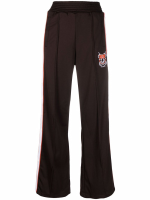 

Embroidered-logo flared track trousers, PINKO Embroidered-logo flared track trousers