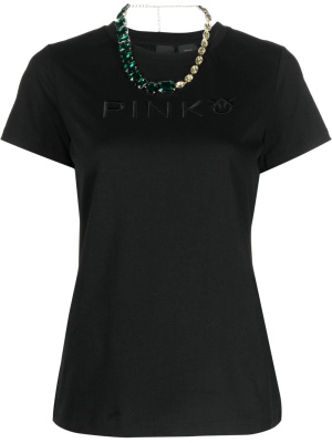 

Crystal-embellished necklace T-shirt, PINKO Crystal-embellished necklace T-shirt