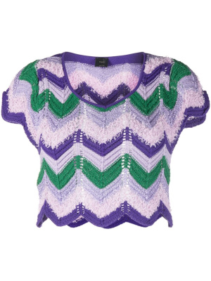

Crochet-knit crop top, PINKO Crochet-knit crop top