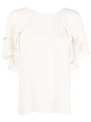 

Ruffled short-sleeve blouse, PINKO Ruffled short-sleeve blouse