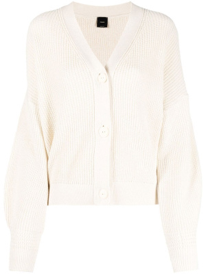 

Slouchy ribbed-knit cardigan, PINKO Slouchy ribbed-knit cardigan