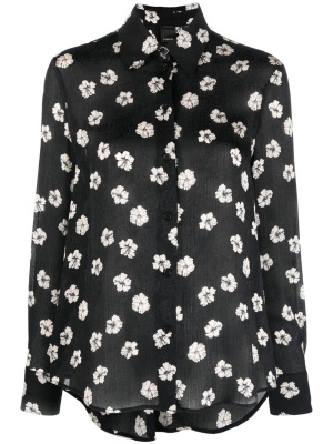 

Floral-print button-up shirt, PINKO Floral-print button-up shirt