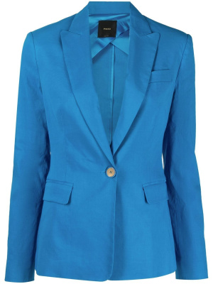 

Peak lapel linen-blend blazer, PINKO Peak lapel linen-blend blazer