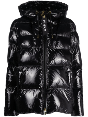 

Quilted hooded puffer jacket, PINKO Quilted hooded puffer jacket