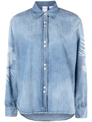 

Gufare floral-print denim shirt, PINKO Gufare floral-print denim shirt