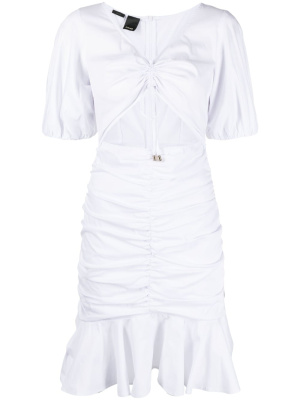 

Abituato cut-out ruched minidress, PINKO Abituato cut-out ruched minidress