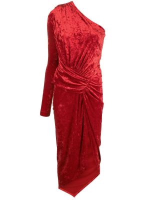 

One-shoulder velvet dress, PINKO One-shoulder velvet dress