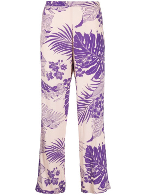 

Tropical-print trousers, PINKO Tropical-print trousers
