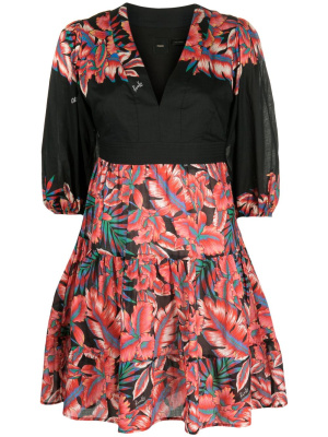 

Floral-print cotton minidress, PINKO Floral-print cotton minidress