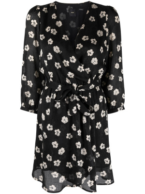 

Hibiscus-print wrap mini dress, PINKO Hibiscus-print wrap mini dress