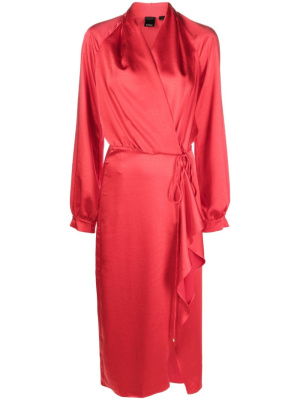 

Satin wrap dress, PINKO Satin wrap dress