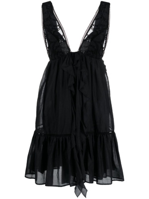 

Broderie anglaise cotton-voile minidress, PINKO Broderie anglaise cotton-voile minidress