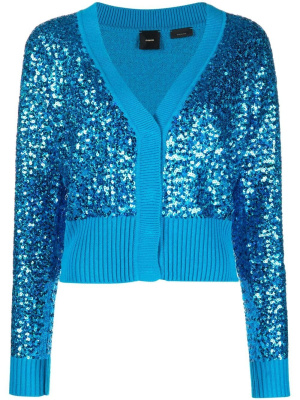 

Sequin-embellished cotton cardigan, PINKO Sequin-embellished cotton cardigan