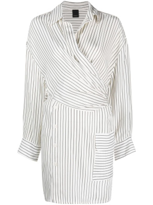 

Striped crossover shirtdress, PINKO Striped crossover shirtdress