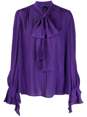 

Bow-detail draped shirt, PINKO Bow-detail draped shirt