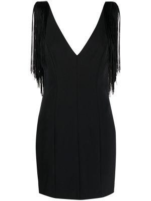 

Fringed V-neck minidress, PINKO Fringed V-neck minidress