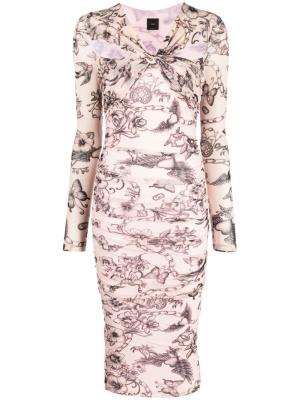 

Tattoo-print midi dress, PINKO Tattoo-print midi dress