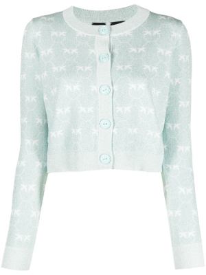 

Intarsia knit cropped cardigan, PINKO Intarsia knit cropped cardigan