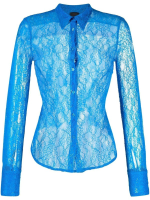 

Long-sleeve sheer lace shirt, PINKO Long-sleeve sheer lace shirt