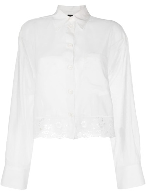 

Semi-sheer lace-trim shirt, PINKO Semi-sheer lace-trim shirt