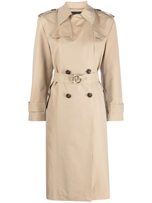 

Love Birds-buckle trench coat, PINKO Love Birds-buckle trench coat
