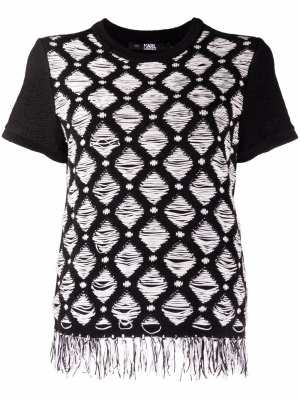 

Short-sleeve knitted top, Karl Lagerfeld Short-sleeve knitted top