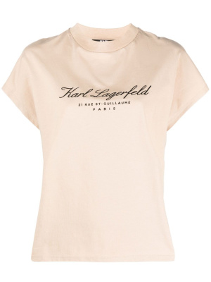 

Logo-print organic cotton T-shirt, Karl Lagerfeld Logo-print organic cotton T-shirt