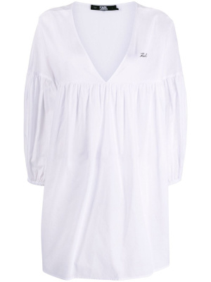 

Karl Dna cotton beach dress, Karl Lagerfeld Karl Dna cotton beach dress