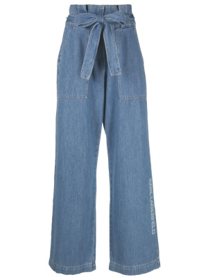 

Paperbag waist wide-leg jeans, Karl Lagerfeld Paperbag waist wide-leg jeans