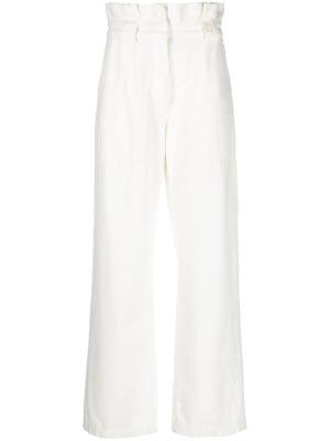 

Paperbag-waist wide-leg jeans, Karl Lagerfeld Paperbag-waist wide-leg jeans
