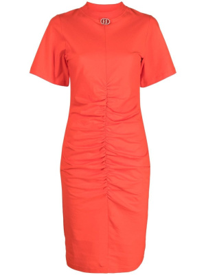 

Ruched midi T-shirt dress, Karl Lagerfeld Ruched midi T-shirt dress
