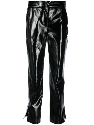 

Faux-leather patent-finish trousers, Karl Lagerfeld Faux-leather patent-finish trousers