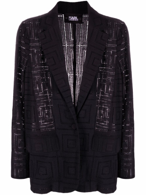 

KL broderie-anglaise blazer, Karl Lagerfeld KL broderie-anglaise blazer